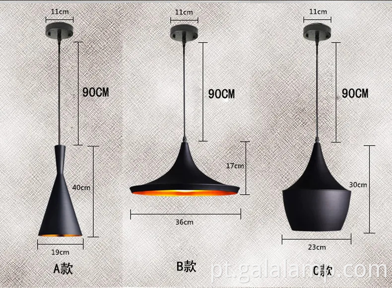 Lustre pendente de estilo industrial para espaços de jantar